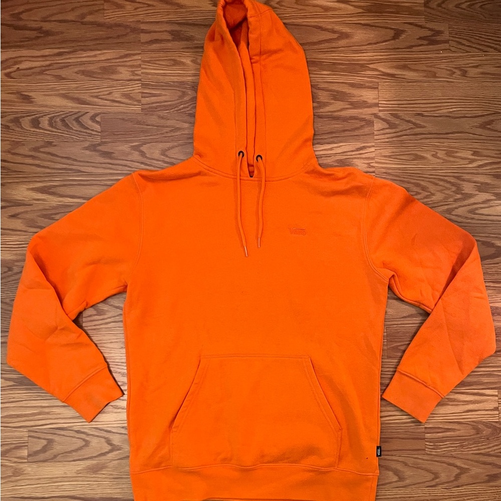 Vans Orange Sweatshirt Hoodie with Drawstrings